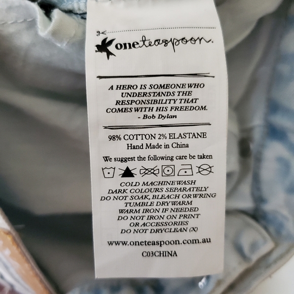 One Teaspoon Runaways Super Skinny Lover Jeans Light Wash High Waisted NEW - Picture 7 of 8